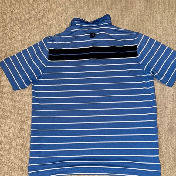 FootJoy Men's Size XL Blue/White Polyester Golf Polo - Picture 10 of 11